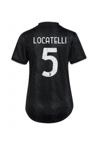 Juventus Manuel Locatelli #5 Voetbaltruitje Uit tenue Dames 2022-23 Korte Mouw